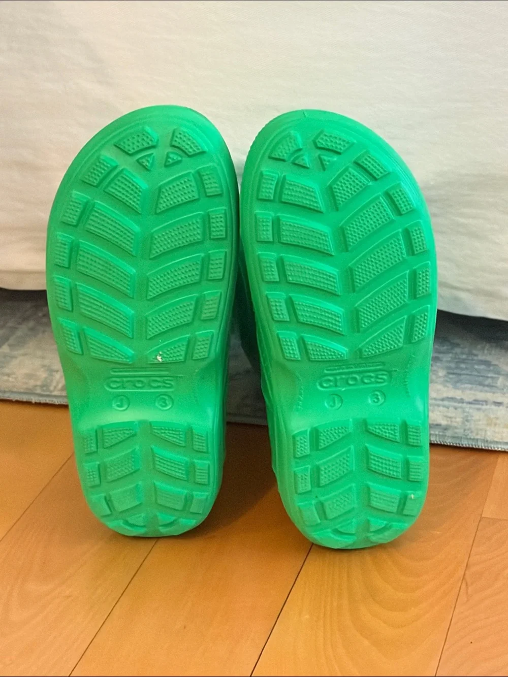 CROCS Kids Bright Green Pull-On Rain Boots